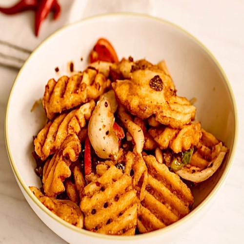 Salt & Chilli Waffle Fries 椒鹽格餅 